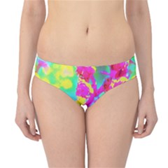 Psychedelic Succulent Sedum Turquoise And Yellow Hipster Bikini Bottoms by myrubiogarden
