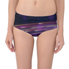 Abstract Cosmos Space Particle Mid-waist Bikini Bottoms by Wegoenart
