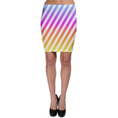 Abstract Lines Mockup Oblique Bodycon Skirt by Wegoenart