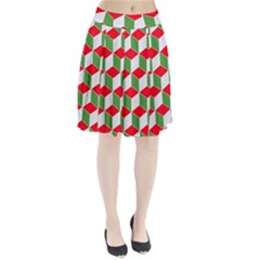 Christmas Abstract Background Pleated Skirt by Wegoenart