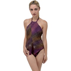 Space Orbs Stars Abstract Sky Go With The Flow One Piece Swimsuit by Wegoenart