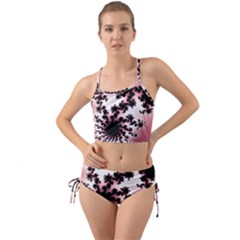 Fractal Pattern Pink Mini Tank Bikini Set by Wegoenart