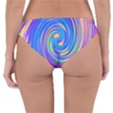 Cool Abstract Pink Blue And Yellow Twirl Liquid Art Reversible Hipster Bikini Bottoms View2