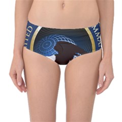 Seal Of United States Cyber Command Mid-waist Bikini Bottoms by abbeyz71