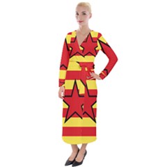 Estrelada Aragonesa Velvet Maxi Wrap Dress by abbeyz71