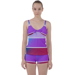 Pattern Banner Set Dot Abstract Tie Front Two Piece Tankini by Pakrebo