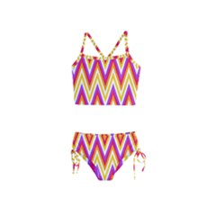 Chevrons Stripes Pattern Geometric Girls  Tankini Swimsuit
