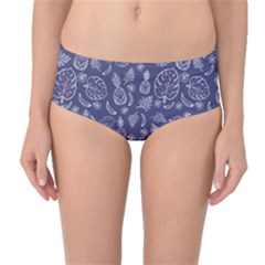 Tropical Pattern Mid-waist Bikini Bottoms by Valentinaart