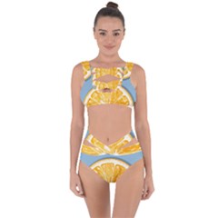 Pop Art Orange  Bandaged Up Bikini Set  by Valentinaart