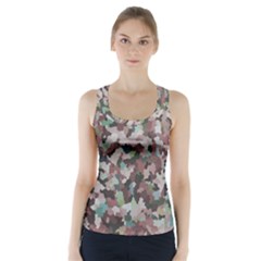 Gray Facets Racer Back Sports Top