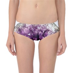 Amethyst Purple Violet Geode Slice Classic Bikini Bottoms by genx