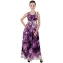 Amethyst purple violet Geode Slice Empire Waist Velour Maxi Dress View1