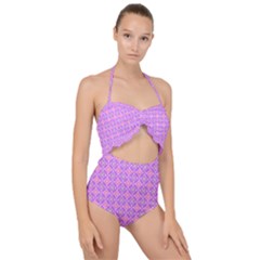 Wreath Differences Scallop Top Cut Out Swimsuit by Pakrebo