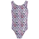 Graphic Seamless Pattern Pig Kids  Cut-Out Back One Piece Swimsuit View1