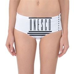 Logo Of Unesco Mid-waist Bikini Bottoms by abbeyz71