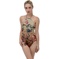 Flower Cubism Mosaic Vintage Go With The Flow One Piece Swimsuit by Pakrebo