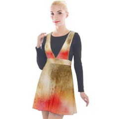 Abstract Space Watercolor Plunge Pinafore Velour Dress by Alisyart