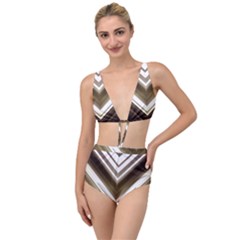 Chevron Triangle Tied Up Two Piece Swimsuit