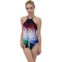 Rainbow Swirl Twirl Go With The Flow One Piece Swimsuit by Pakrebo