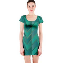 Geometric Background Short Sleeve Bodycon Dress by Alisyart