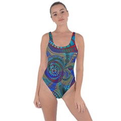 Fractal Abstract Line Wave Unique Bring Sexy Back Swimsuit by Alisyart