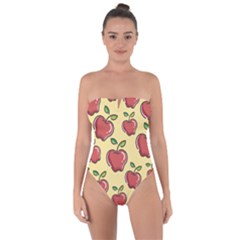 Healthy Apple Fruit Tie Back One Piece Swimsuit by Alisyart