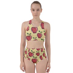 Healthy Apple Fruit Racer Back Bikini Set by Alisyart