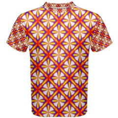 Hexagon Polygon Colorful Prismatic Men s Cotton Tee by Alisyart