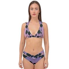 All Over Printed T-shirt- Palm Trees Double Strap Halter Bikini Set by helpmyfuryfriends419