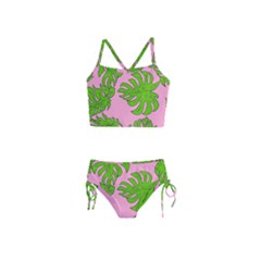 Leaves Tropical Plant Green Garden Girls  Tankini Swimsuit by Alisyart