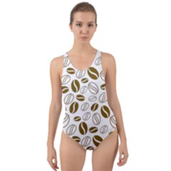 Coffee Beans Vector Cut-out Back One Piece Swimsuit by Mariart
