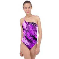 Winter Fractal  Classic One Shoulder Swimsuit by Fractalworld
