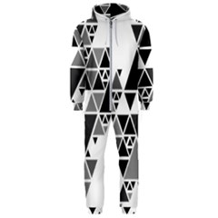 Gray Triangle Puzzle Hooded Jumpsuit (men) 