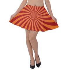 Spiral Swirl Background Vortex Velvet Skater Skirt by Mariart