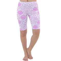 Peony Spring Flowers Cropped Leggings  by Mariart