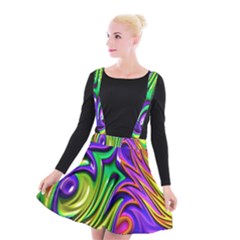 Fractal Mandelbrot Art Wallpaper Suspender Skater Skirt by Pakrebo