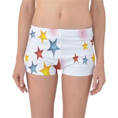 Star Rainbow Reversible Boyleg Bikini Bottoms by Alisyart