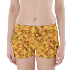 Square Pattern Diagonal Boyleg Bikini Wrap Bottoms by Mariart