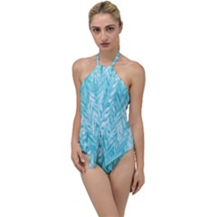 Zigzag Backdrop Pattern Go With The Flow One Piece Swimsuit by Alisyart