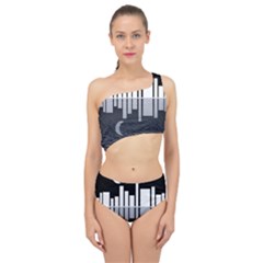 Cityscape City Waterfront Spliced Up Two Piece Swimsuit