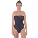 Lines Line Background Tie Back One Piece Swimsuit View1