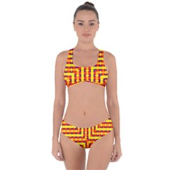 Digital Artwork Abstract Criss Cross Bikini Set by Mariart
