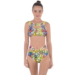 Pattern Background Abstract Color Bandaged Up Bikini Set  by Pakrebo