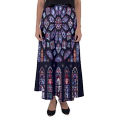 Rosette Cathedral Flared Maxi Skirt by Pakrebo