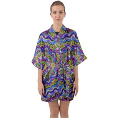 Farbenpracht Kaleidoscope Quarter Sleeve Kimono Robe
