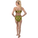 Tile Background Image Pattern Green Tied Up Two Piece Swimsuit View2