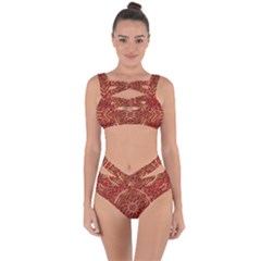 Tile Background Image Pattern 3d Red Bandaged Up Bikini Set  by Pakrebo