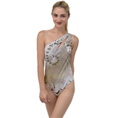 Flora Flowers Background Leaf To One Side Swimsuit by Mariart