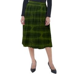 Seaweed Green Classic Velour Midi Skirt  by WensdaiAmbrose