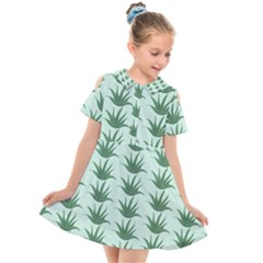 Aloe-ve You, Very Much  Kids  Short Sleeve Shirt Dress by WensdaiAmbrose